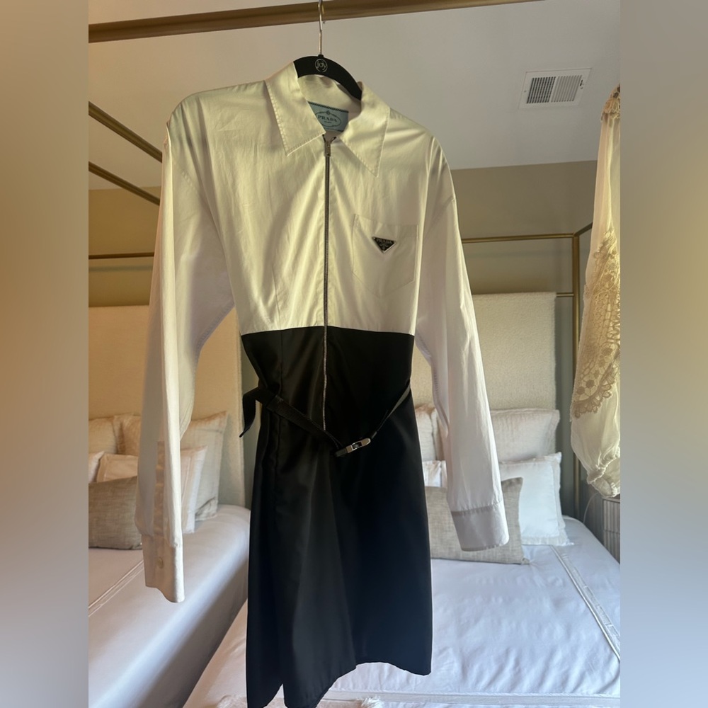 Prada nylon shirt dress